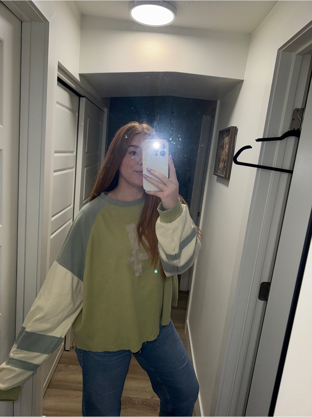 Roolee Long Sleeve Colorblock Number Tee - Picture 4 of 5